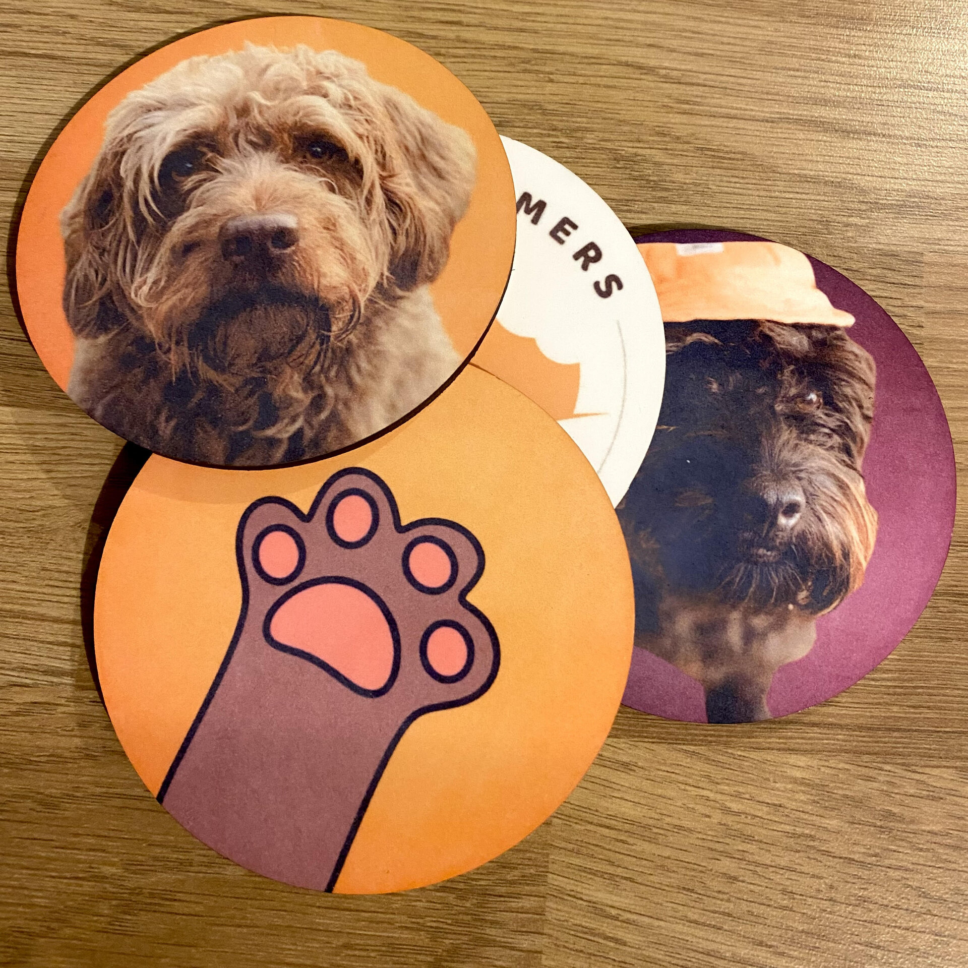 Personalised Coasters (pack of 4) - (package d)